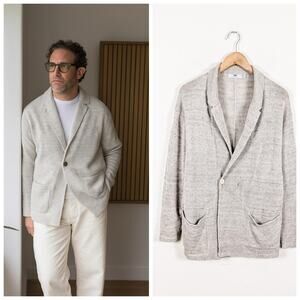 INIS MEAIN $725 Men's Linen Relaxed Jacket Blazer Natural Beige sz Small